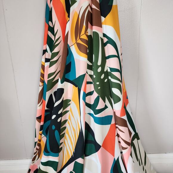 Farm Rio Look Hutch Kiera Tropical Print Wrap Maxi Dress XS - Picture 15 of 16